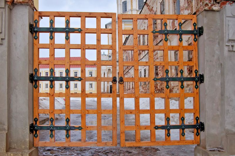 Stained Gate with Decorative Elements